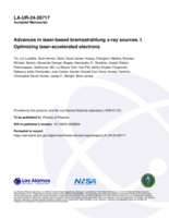 Advances in laser-based bremsstrahlung x-ray sources. I. Optimizing laser-accelerated electrons