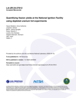 Quantifying fission yields at the National Ignition Facility using depleted uranium foil experiments