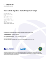 Trace Actinide Signatures of a Bulk Neptunium Sample