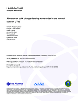 Absence of bulk charge density wave order in the normal state of UTe2