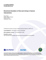 Numerical simulation of flow and mixing in fracture intersections