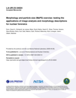 Morphology and particle size (MaPS) exercise: testing the applications of image analysis and morphology descriptions for nuclear forensics