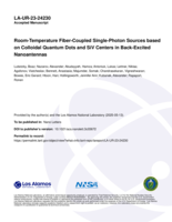 Room-Temperature Fiber-Coupled Single-Photon Sources based on Colloidal Quantum Dots and SiV Centers in Back-Excited Nanoantennas