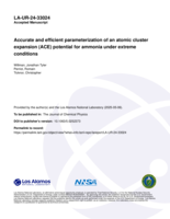 Accurate and efficient parameterization of an atomic cluster expansion (ACE) potential for ammonia under extreme conditions