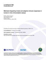 Methods integrating innate and adaptive immune responses in human in vitro immunization assays