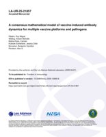 A consensus mathematical model of vaccine-induced antibody dynamics for multiple vaccine platforms and pathogens