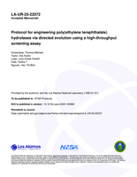 Protocol for engineering poly(ethylene terephthalate) hydrolases via directed evolution using a high-throughput screening assay