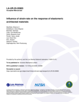 Influence of strain-rate on the response of elastomeric architected materials