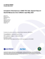 Ionospheric Disturbances in GNSS TEC Data: SpaceX Falcon 9 Deorbit Maneuvers Over CONUS in April-May 2024