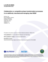 Collaborative or competitive phase transformation processes in an additively manufactured-maraging steel M300
