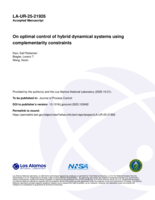 On optimal control of hybrid dynamical systems using complementarity constraints