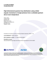 High-dimensional quantum key distribution using orbital angular momentum of single photons from a colloidal quantum dot at room temperature
