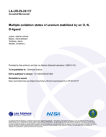 Multiple oxidation states of uranium stabilized by an O, N, O-ligand