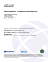 Nanodisc assembly from bacterial total lipid extracts
