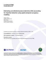 Estimating coccidioidomycosis endemicity while accounting for imperfect detection using spatio-temporal occupancy modeling