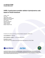 HARD: A performance portable radiation hydrodynamics code based on FleCSI framework