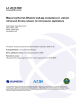 Measuring thermal diffusivity and gap conductance in uranium nitride and Zircaloy relevant for microreactor applications
