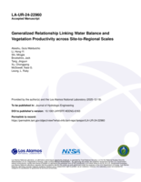 Generalized Relationship Linking Water Balance and Vegetation Productivity across Site-to-Regional Scales