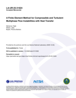 A Finite Element Method for Compressible and Turbulent Multiphase Flow Instabilities with Heat Transfer
