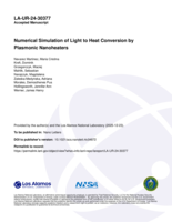 Numerical Simulation of Light to Heat Conversion by Plasmonic Nanoheaters