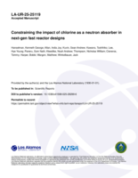 Constraining the impact of chlorine as a neutron absorber in next-gen fast reactor designs