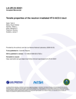 Tensile properties of the neutron irradiated HT-9 ACO-3 duct