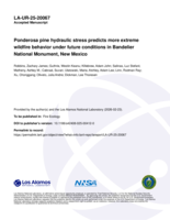 Ponderosa pine hydraulic stress predicts more extreme wildfire behavior under future conditions in Bandelier National Monument, New Mexico