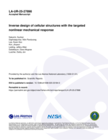 Inverse design of cellular structures with the targeted nonlinear mechanical response