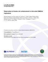 Observation of kinetic mix enhancement in thin-shell OMEGA implosions