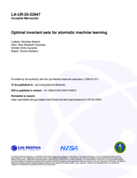 Optimal invariant sets for atomistic machine learning