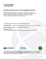 Reentrant Landau Levels in a Dirac topological insulator
